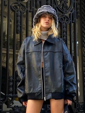 Princess Polly goldsmith faux leather jacket 2